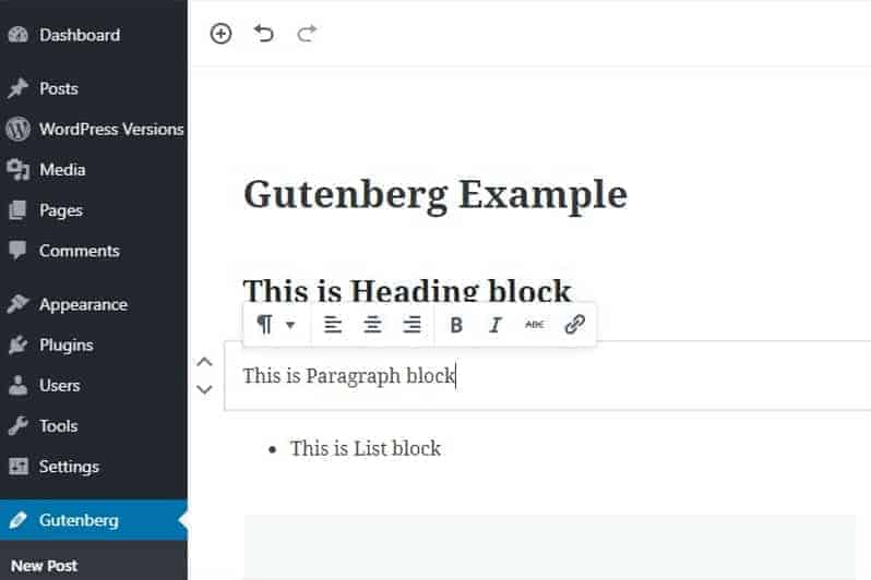 wordpress gutenberg