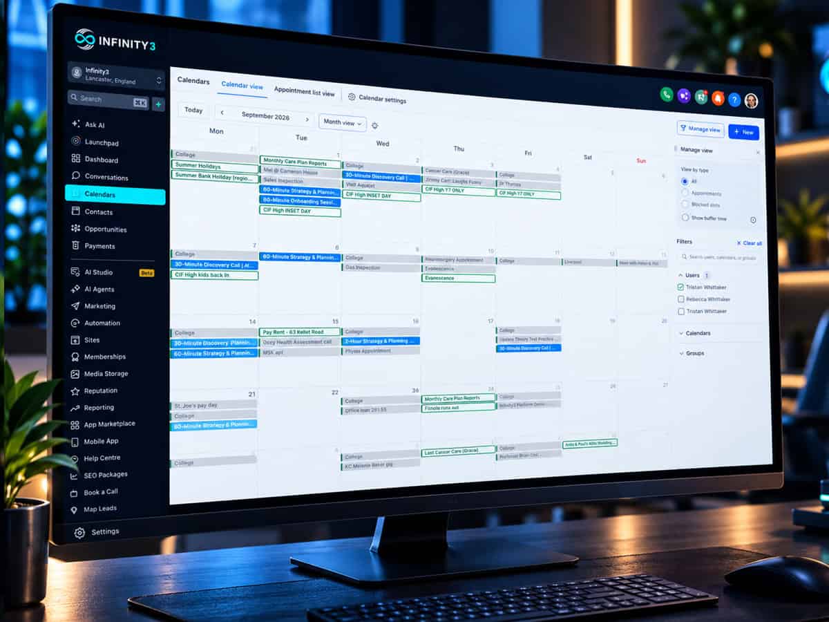 calendars & booking