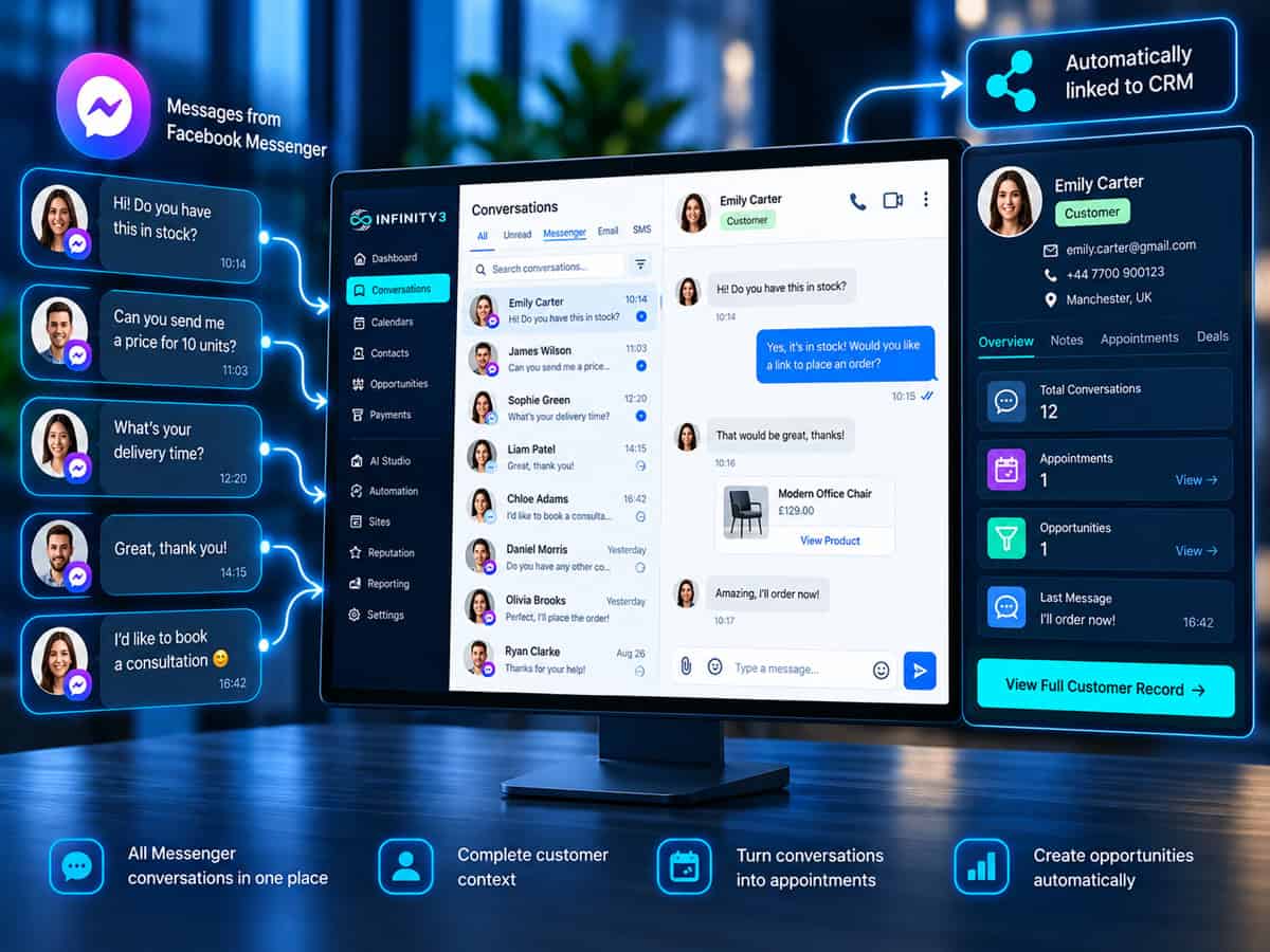 connected facebook messenger