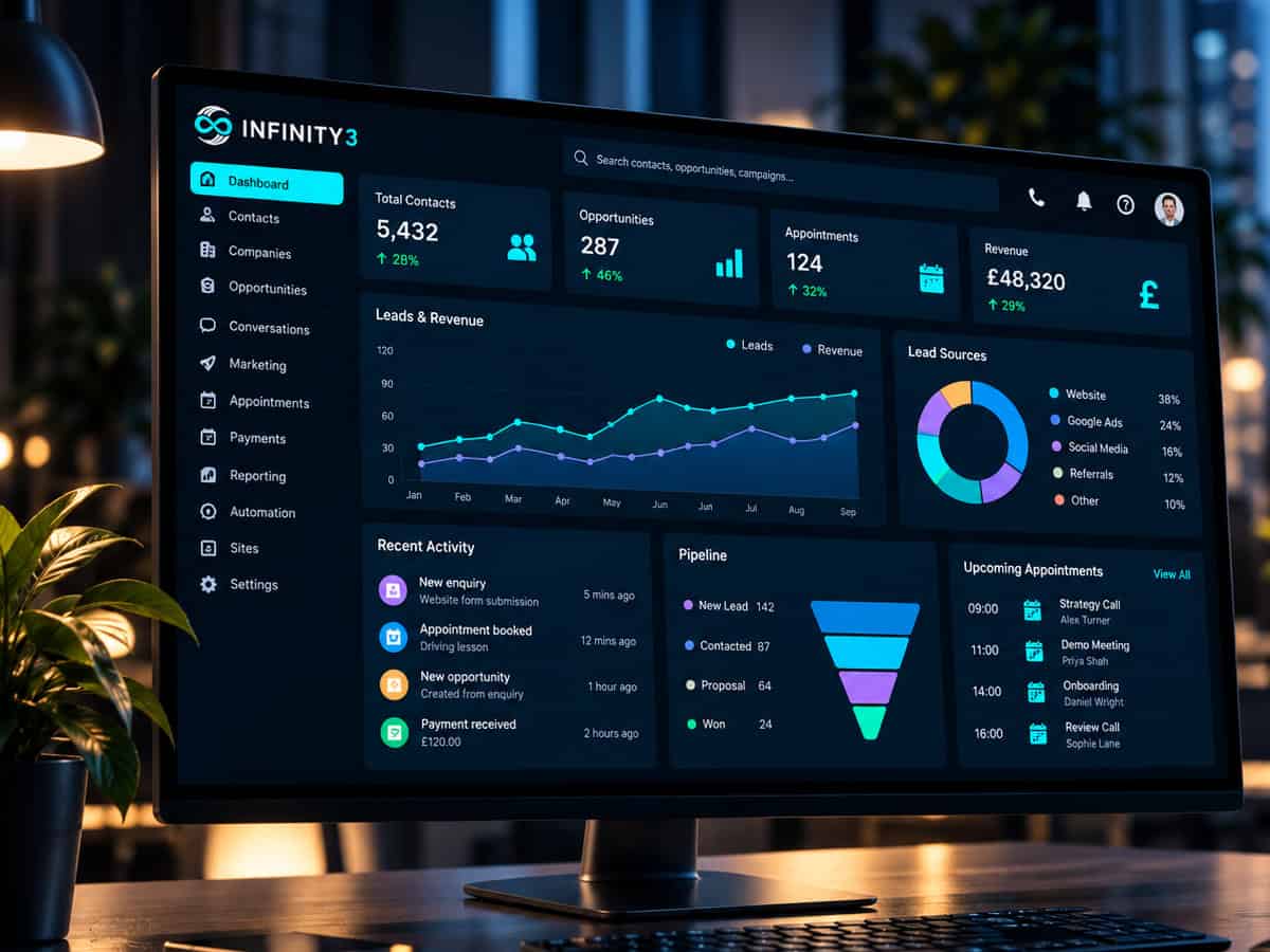 infinity3 dashboards
