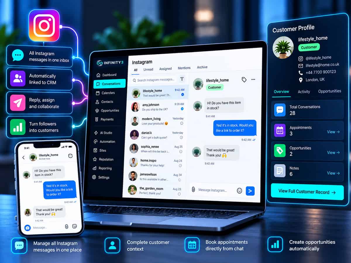 infinity3 instagram messaging